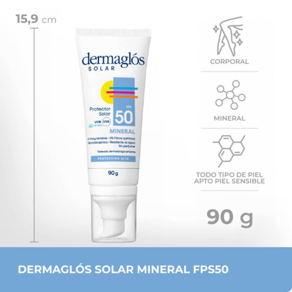 DERMAGLOS SOLAR MINERAL F50 EM FPS50 min. EMU x   90 - Imagen 2