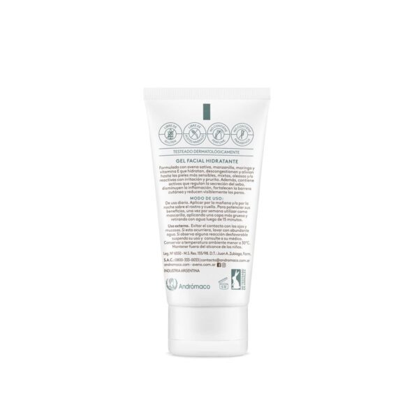 AVENO Gel Facial Hidratante Aveno Pieles Sensibles, Mixtas y Oleosas X 50 - Imagen 3