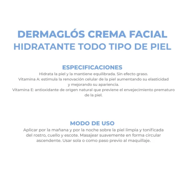 DERMAGLOS F HID TODO TIPO DE PIEL CREMA  x 50 ML - Imagen 2